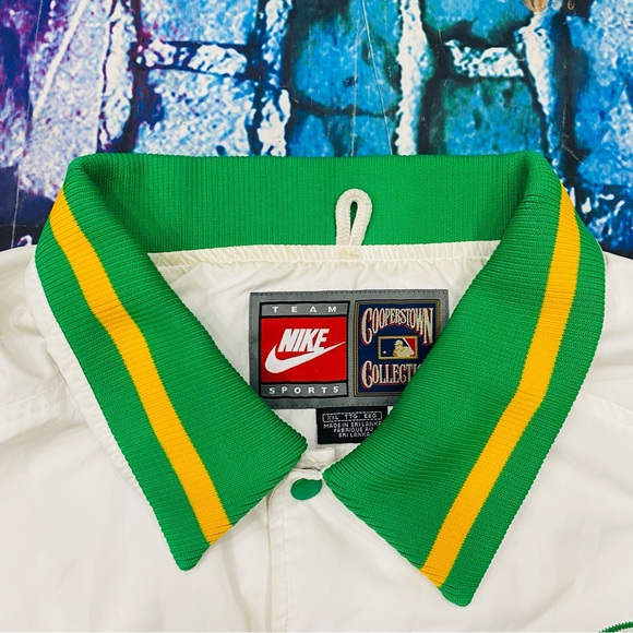 Vintage Oakland Athletics Nike Snap Stitched Logo Jacket Sz XXL Y2k A’s MLB - Picture 5 of 9